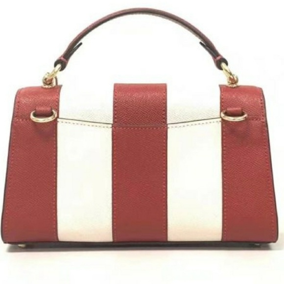 Coach Red/White striped leather bag - Picture 4 of 5